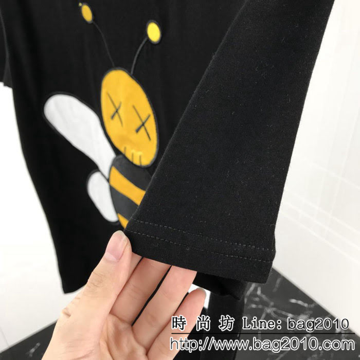 DIOR迪奧 19ss早春新款 kaws聯名系列 植絨小蜜蜂刺繡字母 定制面料 高版本男女同款 ydi2225
